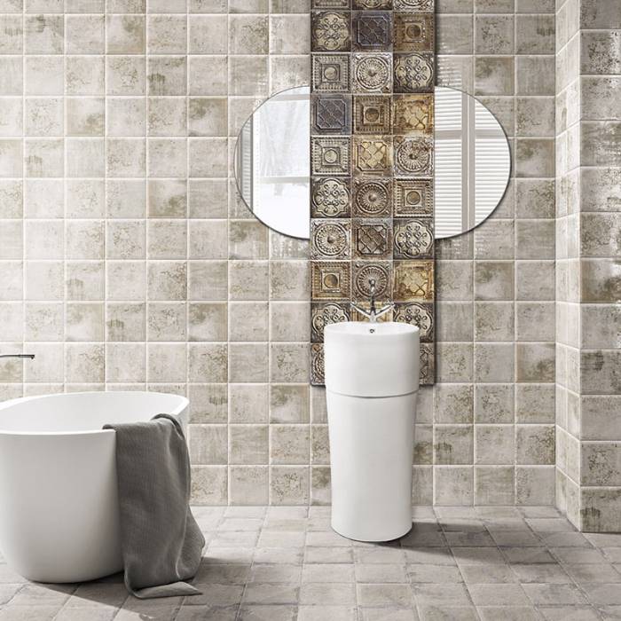 TIN TILE GREY 20x20 cm