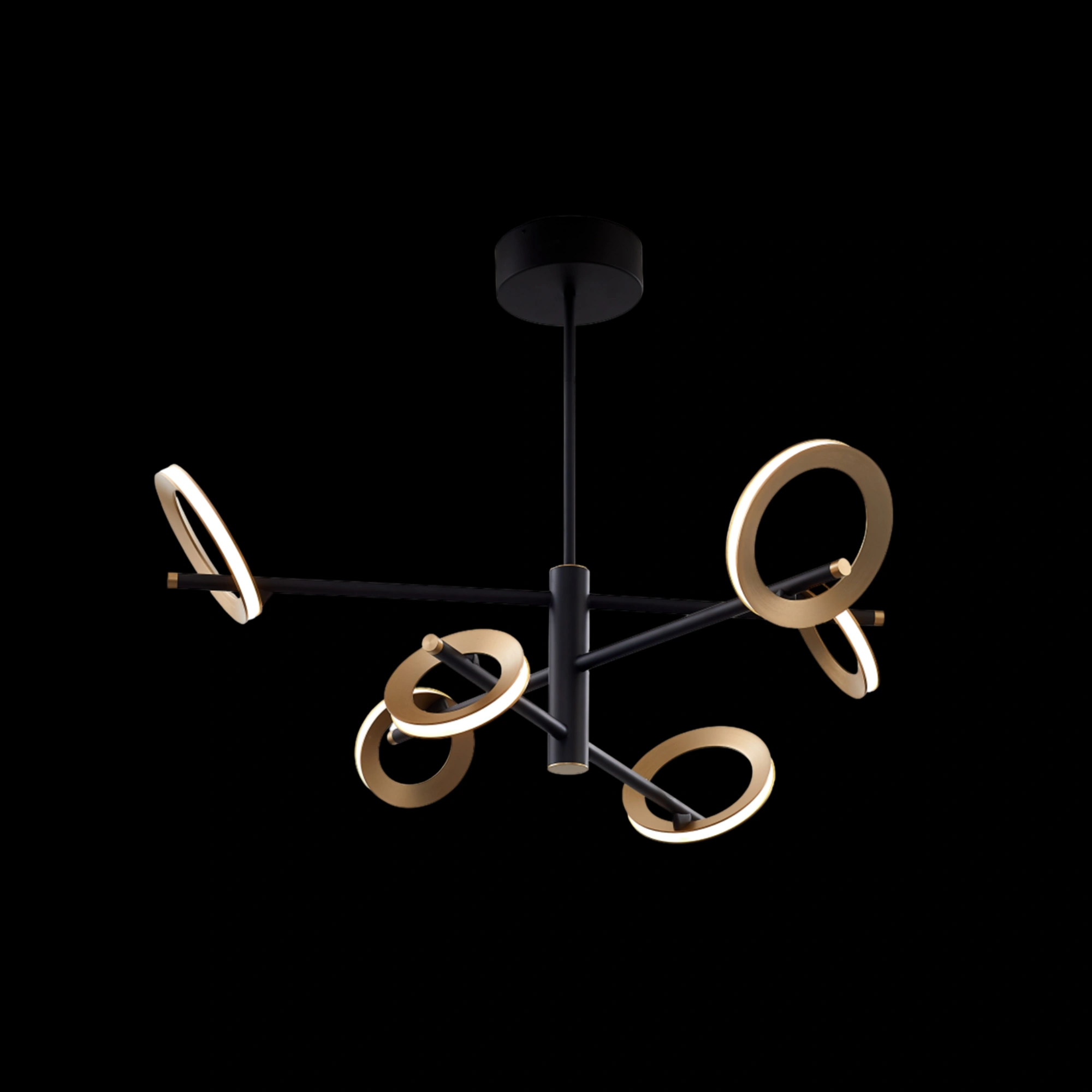Lustra Nathan Black+Brushed Gold 
