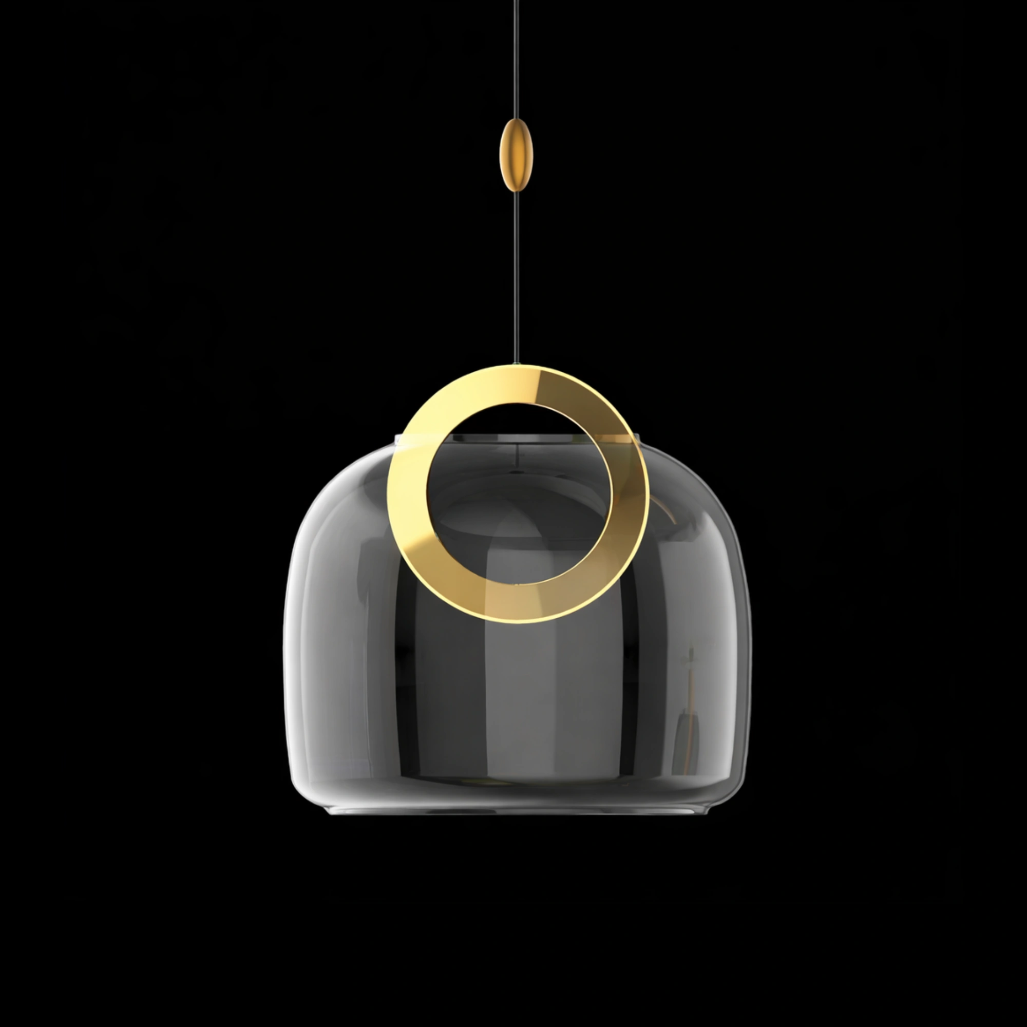 Lustra Nathan Brushed Gold + Clear Shade