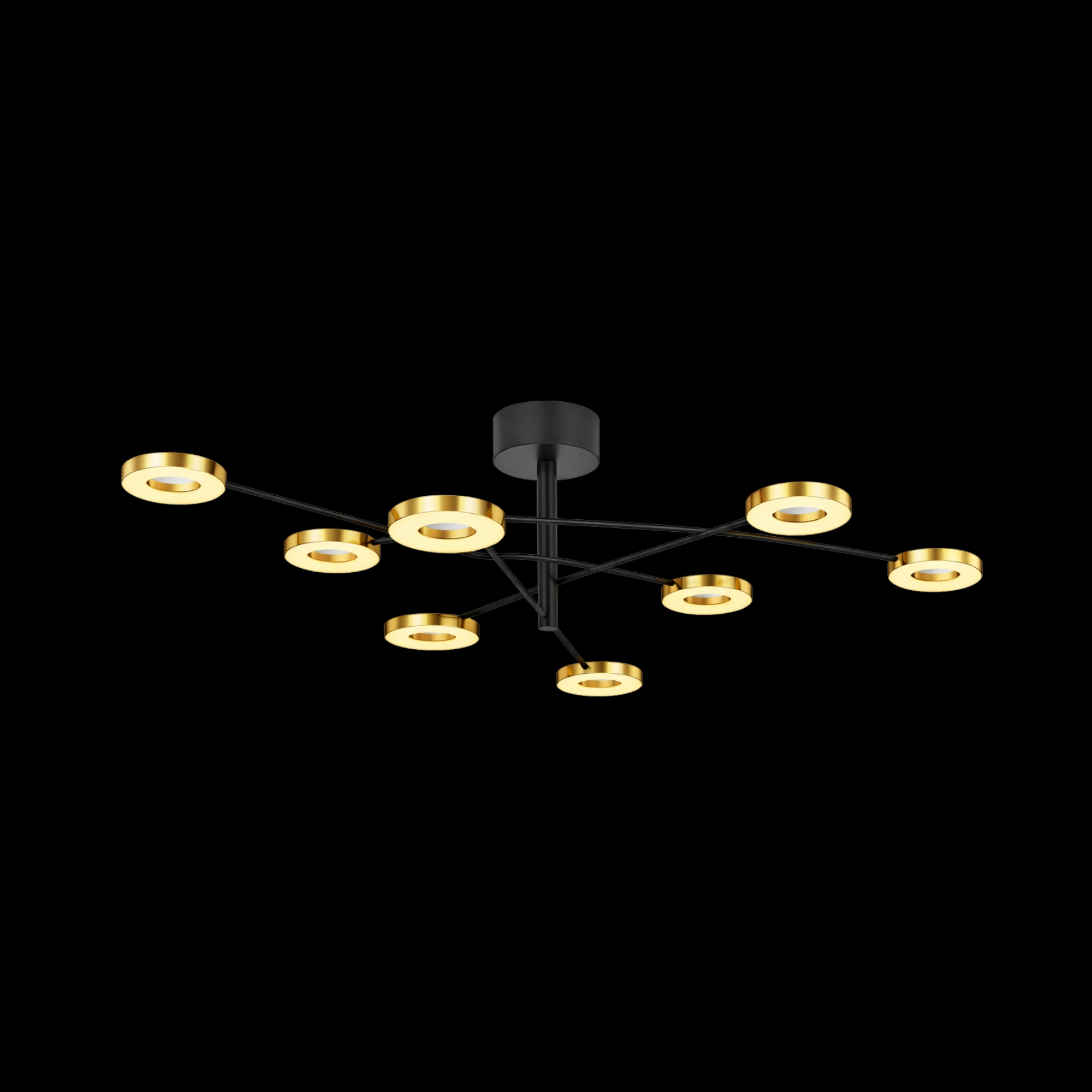 Lustra Oily - Black+Brushed Gold 