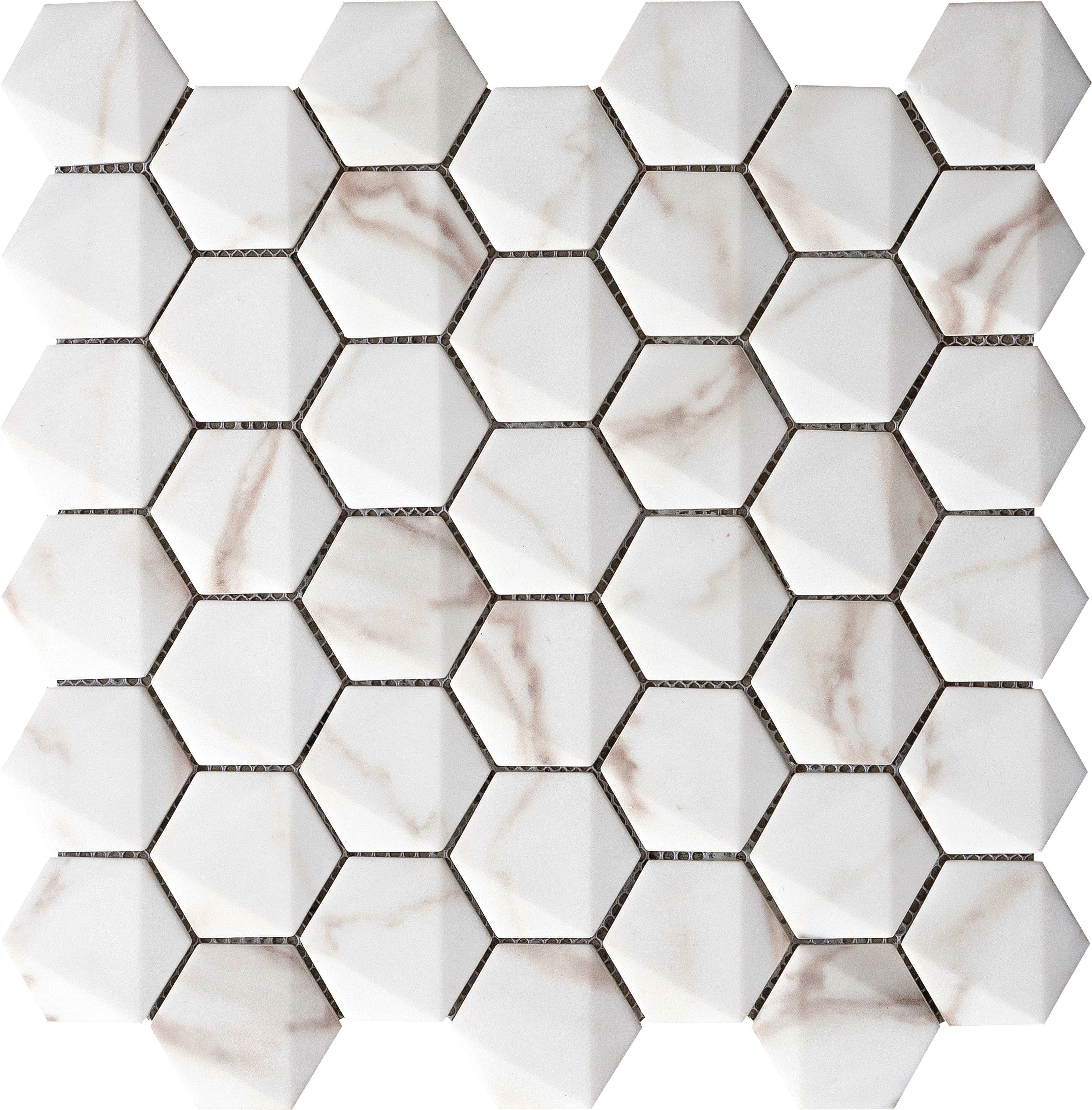 CALACATA HEXAGONAL 30x30 cm