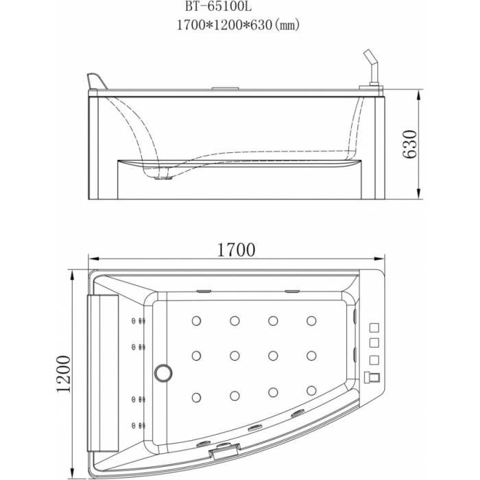 CADA CU HIDROMASAJ J-65100-L