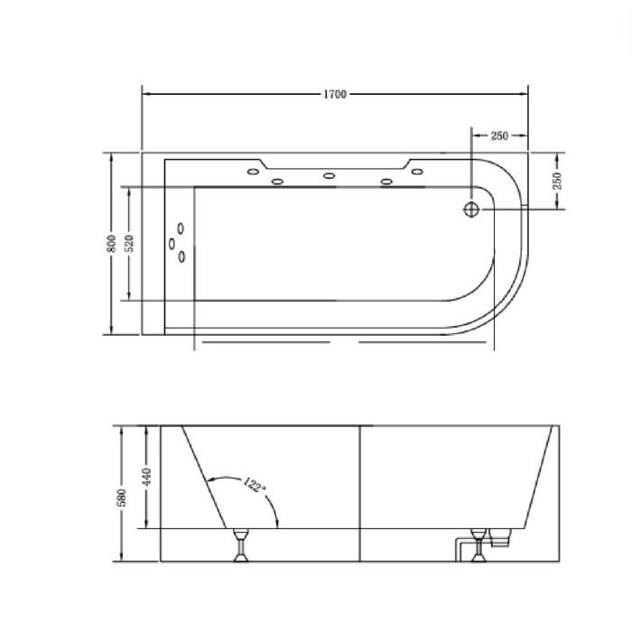CADA CU HIDROMASAJ WM3133B-L