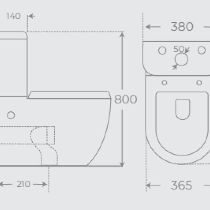 WC COMPLET NEGRO MAT 443-M/n