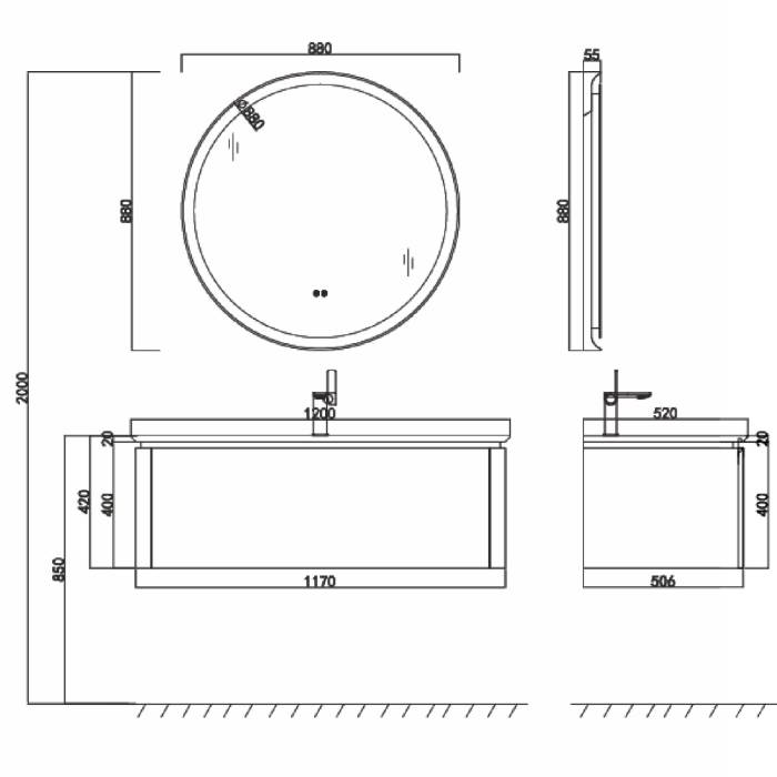 CABINET+VAS C+V-4059-12/a